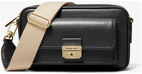 michael kors small leather camera bag|michael kors bradshaw camera bag.